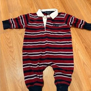 Polo Ralph Lauren Striped Red and Navy 6 mo One Piece